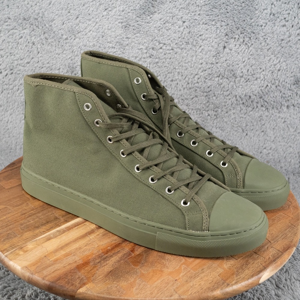 Nothing New Sz‎ 13 Men's Forest Green High Tops 100% Sustainable Materials, NWOT